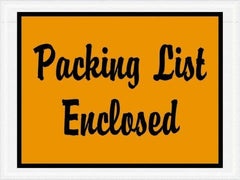Value Collection - 1,000 Piece, 4-1/2" Long x 6" Wide, Packing List Envelope - Packing List Enclosed, Orange - Industrial Tool & Supply
