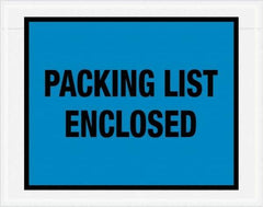Value Collection - 1,000 Piece, 7" Long x 5-1/2" Wide, Packing List Envelope - Packing List Enclosed, Blue - Industrial Tool & Supply