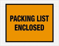 Value Collection - 1,000 Piece, 7" Long x 5-1/2" Wide, Packing List Envelope - Packing List Enclosed, Orange - Industrial Tool & Supply