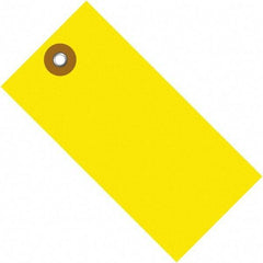 Dupont - 3-1/4" High x 1-5/8" Long, Safety & Facility Blank Tag - Yellow Spunbonded Olefin - Industrial Tool & Supply