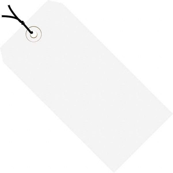 Made in USA - 8" High x 4" Long, Safety & Facility Blank Tag - White Cardstock - Industrial Tool & Supply