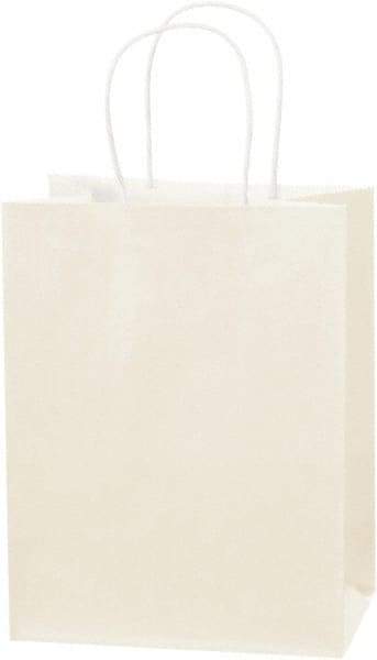 Made in USA - Kraft Grocery Bag - 8 x 4-1/2 x 10-1/4, French Vanilla - Industrial Tool & Supply