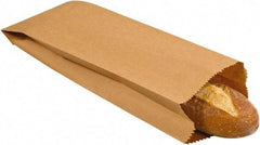 Made in USA - Kraft Grocery Bag - 4-1/2 x 2-1/2 x 16, Kraft - Industrial Tool & Supply