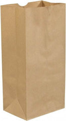 Made in USA - Kraft Grocery Bag - 8-1/4 x 5-1/4 x 18, Kraft - Industrial Tool & Supply