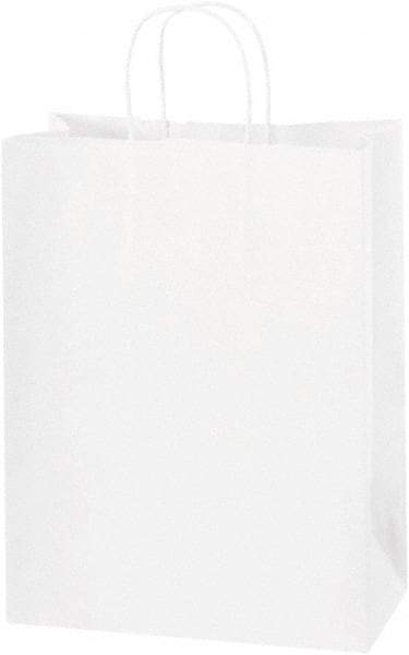 Made in USA - Kraft Grocery Bag - 10 x 5 x 13, White - Industrial Tool & Supply