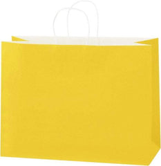 Made in USA - Kraft Grocery Bag - 16 x 6 x 12, Buttercup - Industrial Tool & Supply