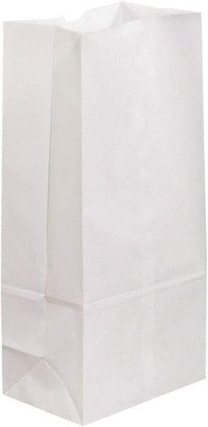 Made in USA - Kraft Grocery Bag - 7-3/4 x 4-3/4 x 16, White - Industrial Tool & Supply