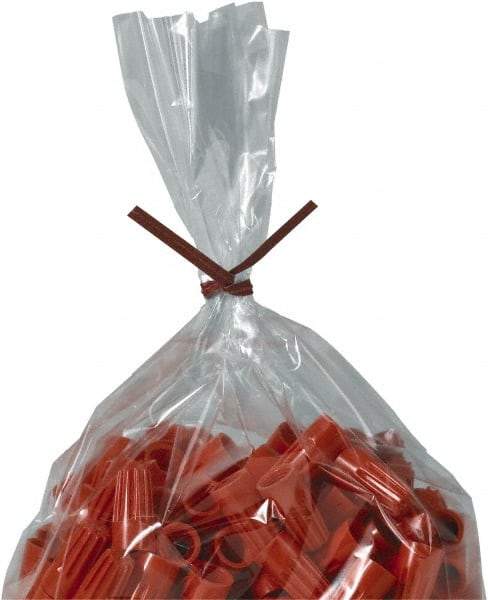 Made in USA - 12" Long, Bag Tie - Red - Industrial Tool & Supply