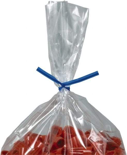 Made in USA - 7" Long, Bag Tie - Blue - Industrial Tool & Supply