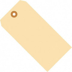 Made in USA - 4-3/4" High x 2-3/8" Long, Safety & Facility Blank Tag - Manila Cardstock - Industrial Tool & Supply