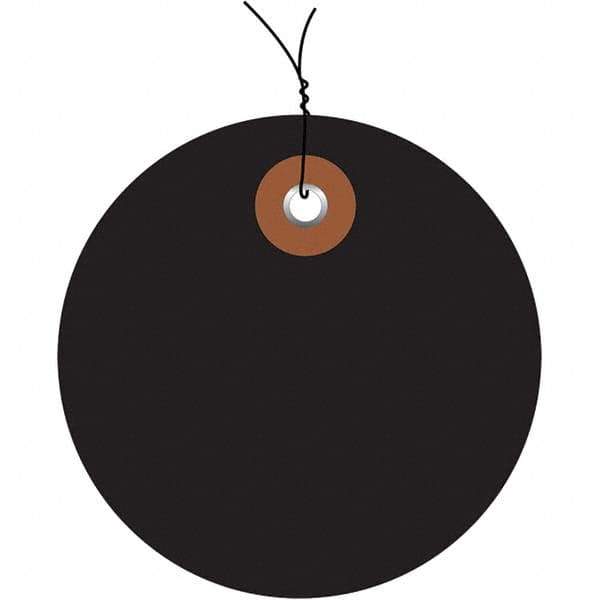Made in USA - Safety & Facility Blank Tag - Black Vinyl - Industrial Tool & Supply
