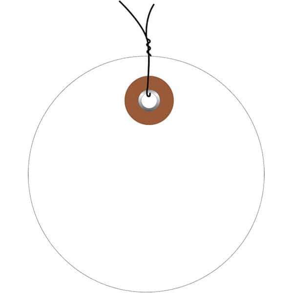Made in USA - Safety & Facility Blank Tag - White Vinyl - Industrial Tool & Supply