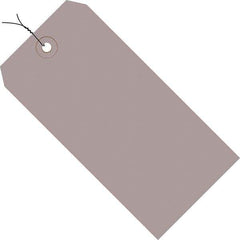 Made in USA - 8" High x 4" Long, Safety & Facility Blank Tag - Gray Cardstock - Industrial Tool & Supply