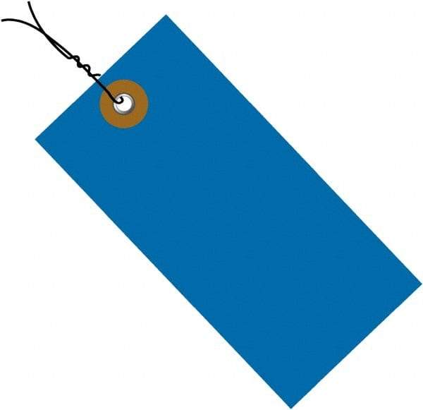 Dupont - 6-1/4" High x 3-1/8" Long, Safety & Facility Blank Tag - Blue Spunbonded Olefin - Industrial Tool & Supply