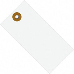 Dupont - 6-1/4" High x 3-1/8" Long, Safety & Facility Blank Tag - White Spunbonded Olefin - Industrial Tool & Supply