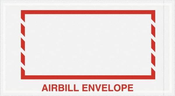 Value Collection - 1,000 Piece, 5-1/2" Long x 10" Wide, Packing List Envelope - Airbill Envelope, Red - Industrial Tool & Supply