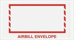 Value Collection - 1,000 Piece, 5-1/2" Long x 10" Wide, Packing List Envelope - Airbill Envelope, Red - Industrial Tool & Supply