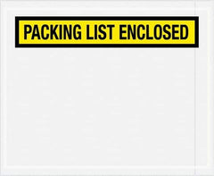 Value Collection - 1,000 Piece, 4-1/2" Long x 5-1/2" Wide, Packing List Envelope - Packing List Enclosed, Yellow - Industrial Tool & Supply