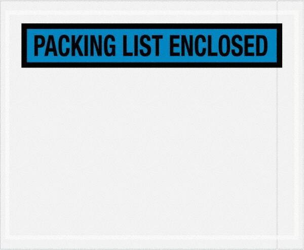 Value Collection - 1,000 Piece, 4-1/2" Long x 5-1/2" Wide, Packing List Envelope - Packing List Enclosed, Blue - Industrial Tool & Supply