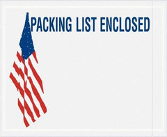Value Collection - 1,000 Piece, 4-1/2" Long x 5-1/2" Wide, Packing List Envelope - Packing List Enclosed, Red, White & Blue - Industrial Tool & Supply