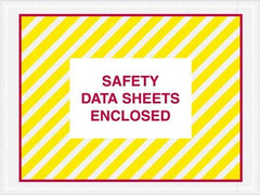 Value Collection - 1,000 Piece, 4-1/2" Long x 6" Wide, Packing List Envelope - Material Safety Data Sheets Enclosed, Printed & Clear - Industrial Tool & Supply