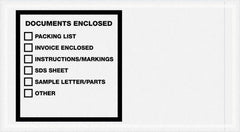 Value Collection - 1,000 Piece, 5-1/2" Long x 10" Wide, Packing List Envelope - Documents Enclosed, Printed & Clear - Industrial Tool & Supply