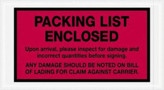 Value Collection - 1,000 Piece, 5-1/2" Long x 10" Wide, Packing List Envelope - Packing List Enclosed, Red - Industrial Tool & Supply