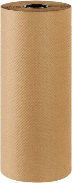 Made in USA - 300' Long x 24" Wide Roll of Indented Kraft Paper - 60 Lb Paper Weight - Industrial Tool & Supply