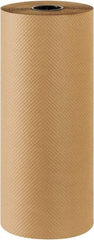 Made in USA - 300' Long x 24" Wide Roll of Indented Kraft Paper - 60 Lb Paper Weight - Industrial Tool & Supply