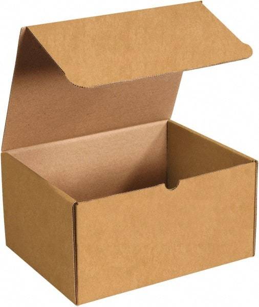Made in USA - 9-1/4" Wide x 12-1/8" Long x 6-1/2" High Rectangle Crush Proof Mailers - 1 Wall, Kraft (Color) - Industrial Tool & Supply