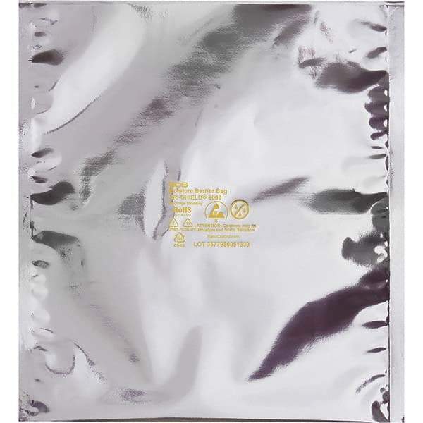 Made in USA - 12 x 16", 3.6 mil Moisture Barrier Bag - Silver - Industrial Tool & Supply