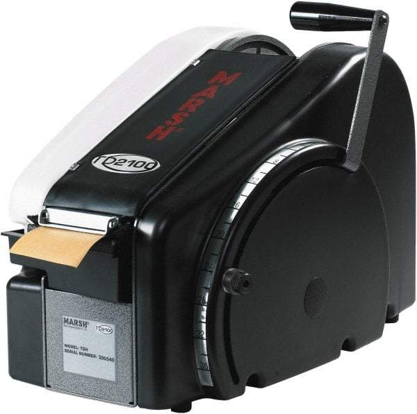 Marsh - 4" Wide, Single Roll, Manual Table/Desk Tape Dispenser - Plastic, 5 to 36" Dispensed Tape Length, 70 oz - Industrial Tool & Supply