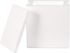 Made in USA - 6" Wide x 8" Long x 9" High Rectangle Insulated Box - White - Industrial Tool & Supply