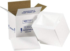 Made in USA - 6" Wide x 8" Long x 9" High Rectangle Insulated Box - 1 Wall, White - Industrial Tool & Supply