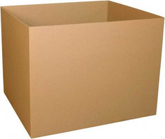Made in USA - 40" Wide x 48" Long x 36" High Rectangle Corrugated Shipping Box - 1 Wall, Kraft (Color), 65 Lb Capacity - Industrial Tool & Supply
