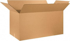 Made in USA - 24" Wide x 48" Long x 24" High Rectangle Heavy Duty Corrugated Box - 2 Walls, Kraft (Color), 100 Lb Capacity - Industrial Tool & Supply