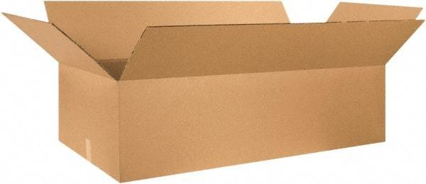 Made in USA - 24" Wide x 48" Long x 12" High Rectangle Heavy Duty Corrugated Box - 2 Walls, Kraft (Color), 100 Lb Capacity - Industrial Tool & Supply