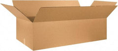 Made in USA - 24" Wide x 48" Long x 12" High Rectangle Heavy Duty Corrugated Box - 2 Walls, Kraft (Color), 100 Lb Capacity - Industrial Tool & Supply