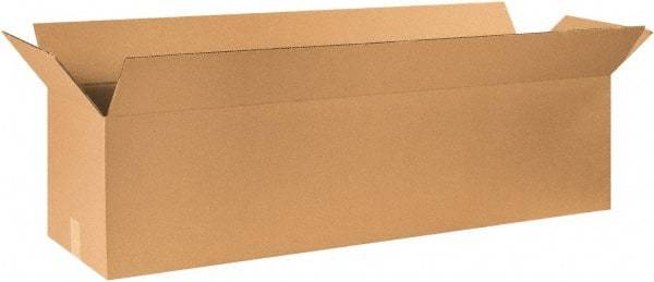 Made in USA - 12" Wide x 50" Long x 12" High Rectangle Corrugated Shipping Box - 1 Wall, Kraft (Color), 65 Lb Capacity - Industrial Tool & Supply