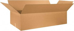 Made in USA - 20" Wide x 46" Long x 12" High Rectangle Corrugated Shipping Box - 1 Wall, Kraft (Color), 65 Lb Capacity - Industrial Tool & Supply