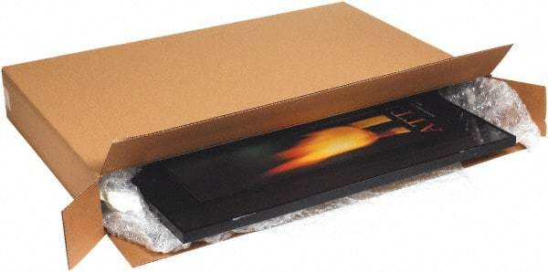 Made in USA - 10" Wide x 56" Long x 32" High Rectangle Corrugated Shipping Box - 1 Wall, Kraft (Color), 95 Lb Capacity - Industrial Tool & Supply