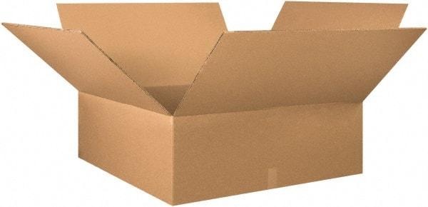 Made in USA - 36" Wide x 36" Long x 12" High Rectangle Heavy Duty Corrugated Box - 2 Walls, Kraft (Color), 100 Lb Capacity - Industrial Tool & Supply