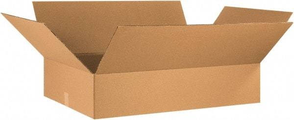 Made in USA - 24" Wide x 36" Long x 8" High Rectangle Corrugated Shipping Box - 1 Wall, Kraft (Color), 65 Lb Capacity - Industrial Tool & Supply