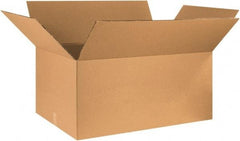 Made in USA - 18" Wide x 36" Long x 18" High Rectangle Heavy Duty Corrugated Box - 2 Walls, Kraft (Color), 100 Lb Capacity - Industrial Tool & Supply
