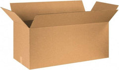 Made in USA - 20" Wide x 40" Long x 20" High Rectangle Corrugated Shipping Box - 1 Wall, Kraft (Color), 65 Lb Capacity - Industrial Tool & Supply