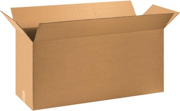 Made in USA - 12" Wide x 36" Long x 16" High Rectangle Corrugated Shipping Box - 1 Wall, Kraft (Color), 65 Lb Capacity - Industrial Tool & Supply