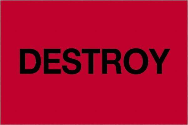 Tape Logic - 3" Long, Fluorescent Red Paper Inventory Labels - For Multi-Use - Industrial Tool & Supply