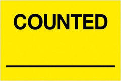 Tape Logic - 3" Long, Fluorescent Yellow Paper Inventory Labels - For Multi-Use - Industrial Tool & Supply