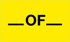 Tape Logic - 5" Long, Fluorescent Yellow Paper Shipping Label - For Multi-Use - Industrial Tool & Supply