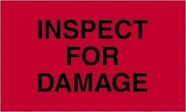 Tape Logic - 5" Long, Fluorescent Red Paper Shipping Label - For Multi-Use - Industrial Tool & Supply